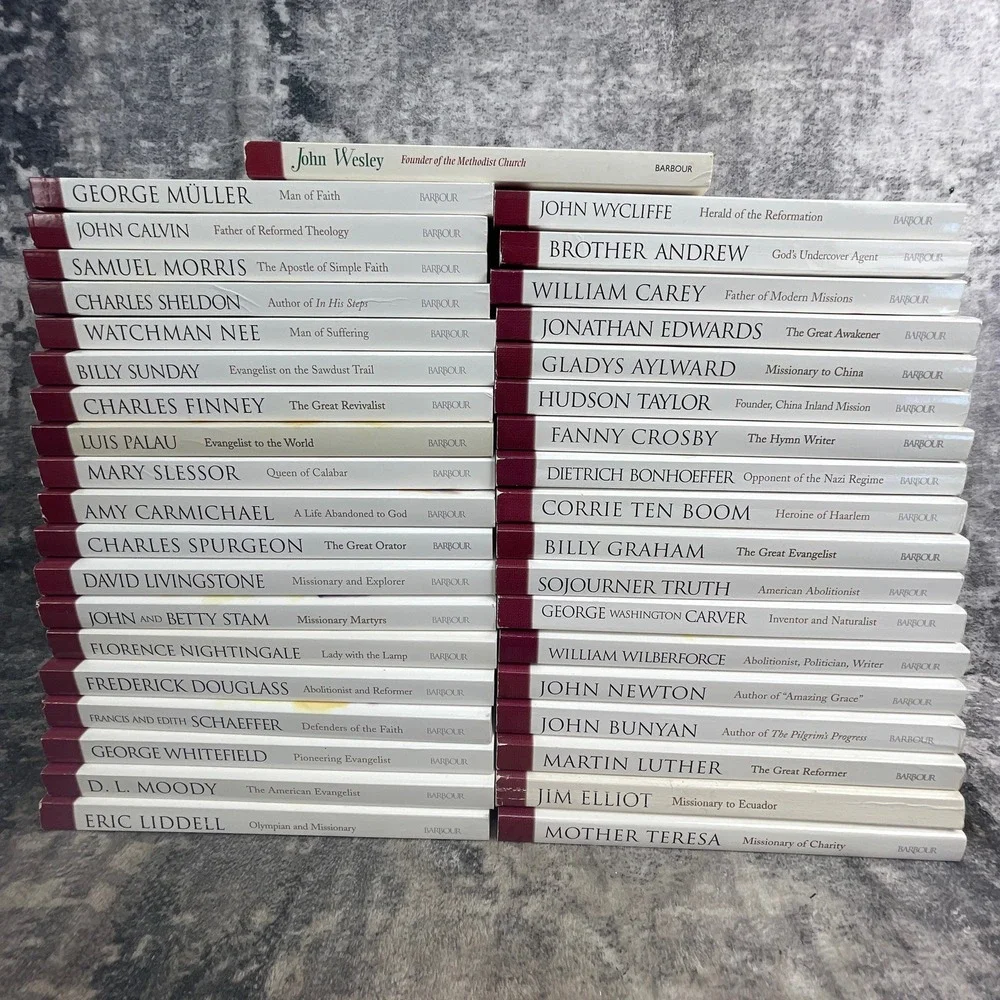 Heroes of the Faith 39 Book Lot Biographies Christian History Barbour Paperbacks